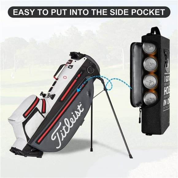 Golf Bag Cooler with Ice Pack, Golf Cooler Bag, Golf Beer Sleeve, Holds 6 Can - Picture 7 of 7